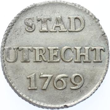 Utrecht-stad Duit zilver 1769