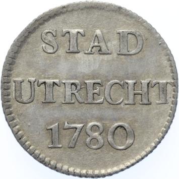 Utrecht-stad Duit zilver 1780
