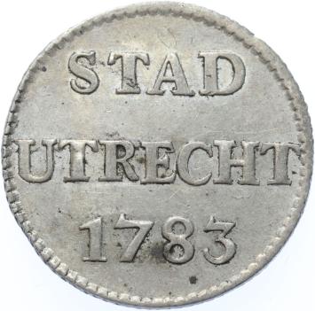 Utrecht-stad Duit zilver 1783