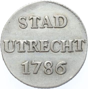 Utrecht-stad Duit zilver 1786