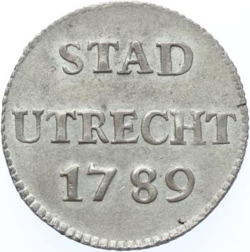 Utrecht-stad Duit zilver 1789