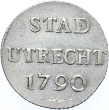 Utrecht-stad Duit zilver 1790