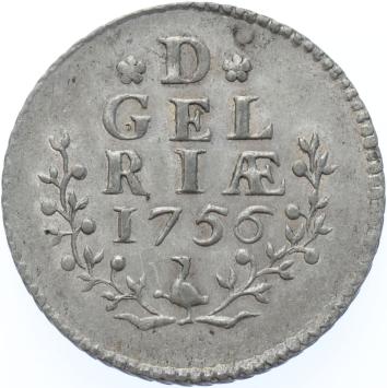 Gelderland Duit zilver 1756