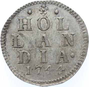 Holland Duit zilver 1744