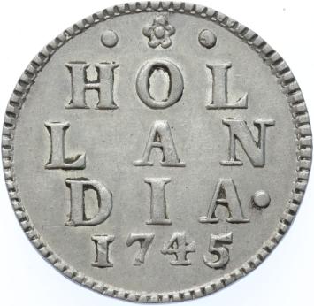 Holland Duit zilver 1745