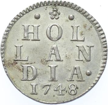 Holland Duit zilver 1748