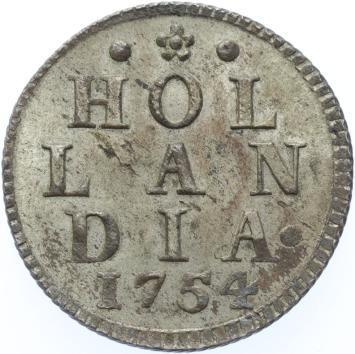 Holland Duit zilver 1754