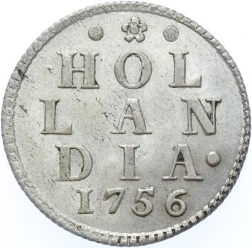 Holland Duit zilver 1756
