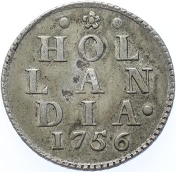 Holland Duit zilver 1756/51