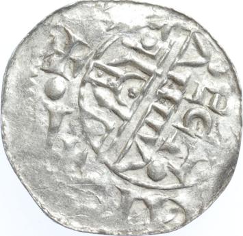 Utrecht Bisdom Wilhelm de Ponte 1054-1076. Denier zilver z.j.