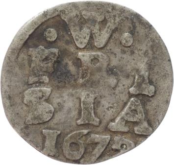 West-Friesland Dubbele stuiver 1673