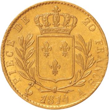 France 20 francs 1814a