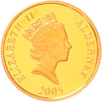 Alderney 25 Pounds 2005 HMS Warspite proof