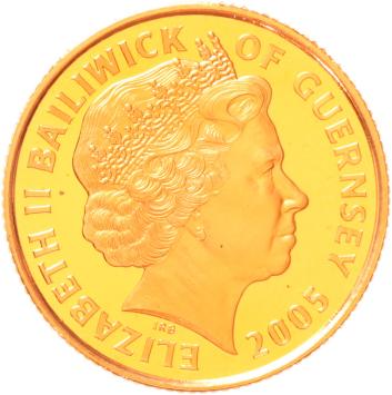 Alderney 25 Pounds 2005 HMS Ark Royal proof