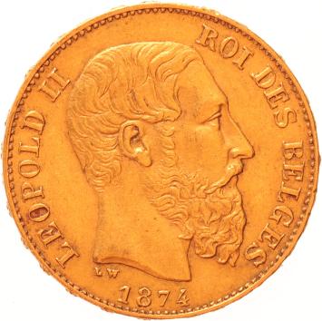 Belgium 20 francs 1874