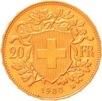 Switzerland 20 francs 1930b