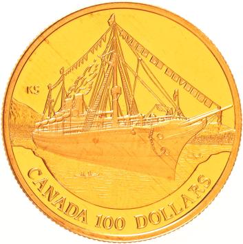 Canada 100 Dollars 1991 SS Impress of India Proof
