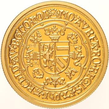 Replica van de Bourgondische Gouden Nobel Holland 1490 in Verguld Zilver