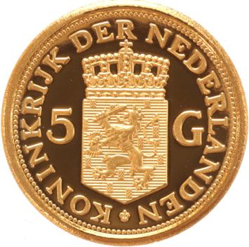 Medal gold 5 guilder King William I 1772-1843