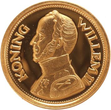 Medal gold 5 Guilder King William II 1792-1849
