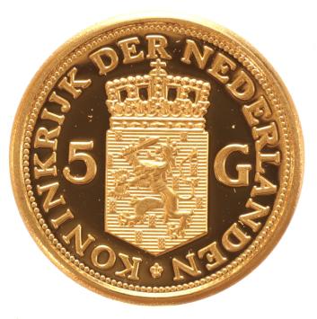 Medal gold 5 Guilder King William II 1792-1849