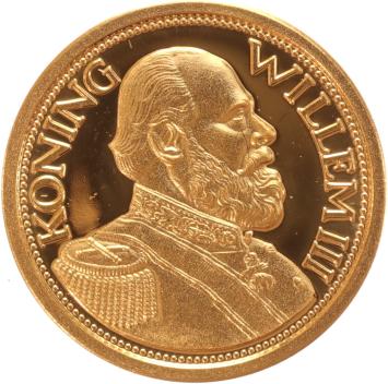 Medal gold 5 guilder King William III 1817-1890