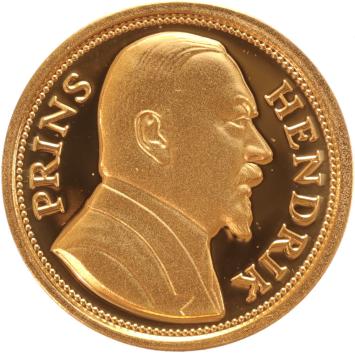Medal gold 5 guilder Prince Henry 1876-1934
