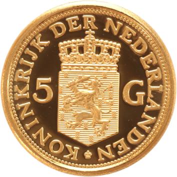 Medal gold 5 guilder Prince Bernhard 1911-2004