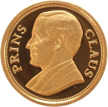 Medal gold 5 guilder Prince Claus 1926-2002