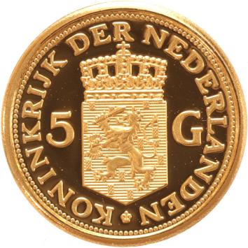 Medal gold 5 guilder Prince Claus 1926-2002