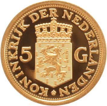 Medal gold 5 guilder Princess Maxima 1971-present