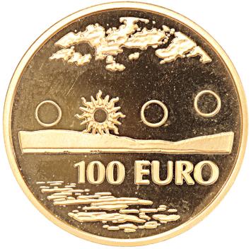 Finland 100 euro goud 2002 Middernachtszon proof