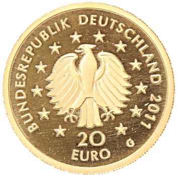 Duitsland 20 euro goud 2011G Duitse Bossen Beuk BU