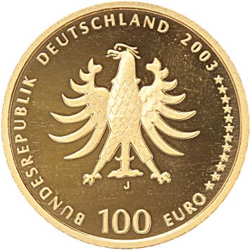 Duitsland 100 euro goud 2003J Unesco Quedlinburg BU