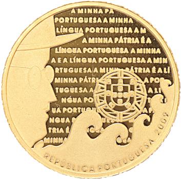 Portugal 2,5 euro goud 2009 Portugese literatuur proof