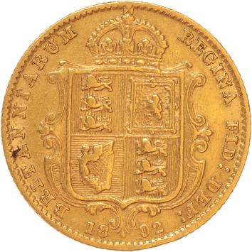 Great Britain 1/2 Sovereign 1892