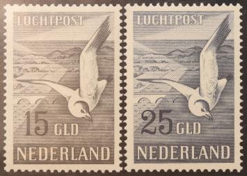 Nederland NVPH nr. LP12/13 Luchtpostmeeuwen 1951 postfris
