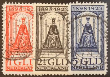 Nederland NVPH nr. 129/131 Jubileum 1923 gestempeld