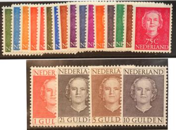 Nederland NVPH nr. 518/537 Koningin Juliana en face 1949-1951 ongebruikt