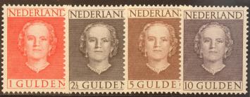 Nederland NVPH nr. 534/537 Koningin Juliana en face postfris