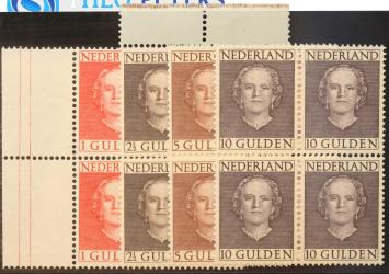 Nederland NVPH nr. 534/357 Koningin Juliana en face 1949 postfris