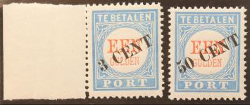 Nederland NVPH nr. P27/28 Port overdruk 1906-1910 postfris