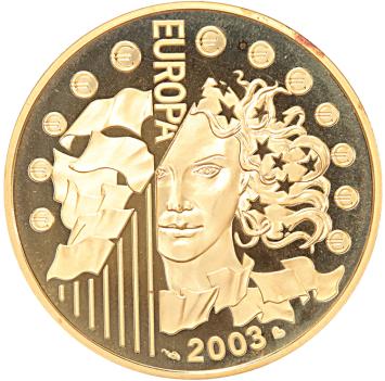Frankrijk 20 euro goud 2003 1e Verjaardag Euro proof