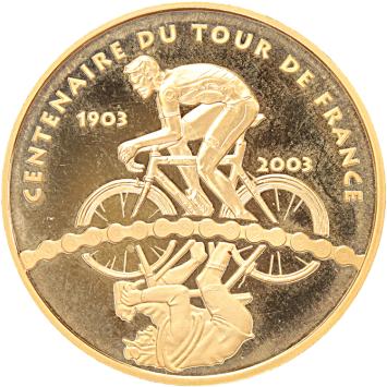 Frankrijk 20 euro goud 2003 Wielrenner proof