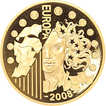 Frankrijk 50 euro goud 2008 EU-voorzitter proof
