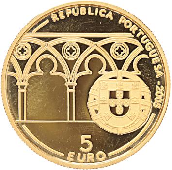 Portugal 5 euro goud 2005 Johannes XXI proof