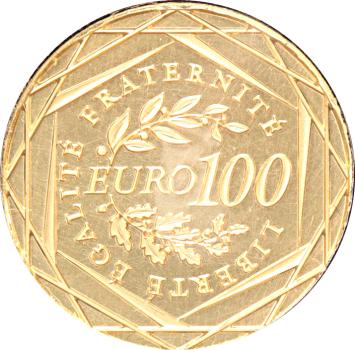 Frankrijk 100 euro goud 2009 Modernistic Sower proof