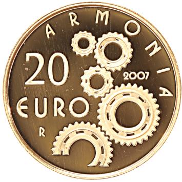 San Marino 20 en 50 euro goud 2007 Convivenza Sociale proof
