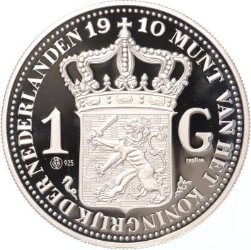 Replica 1 Gulden 1910 in Zilver