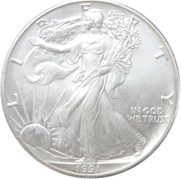 USA Eagle 1991 1 ounce silver